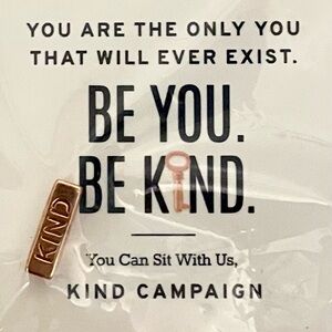 NWT Keep Collective Rose Gold KIND Bar Charm, Add the B Charm = B KIND Bracelet